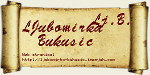 LJubomirka Bukušić vizit kartica